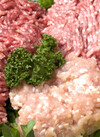 牛豚挽肉（解凍） 151円(税込)