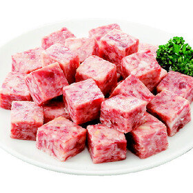 牛サイコロステーキ用（成型肉・解凍） 98円(税抜)