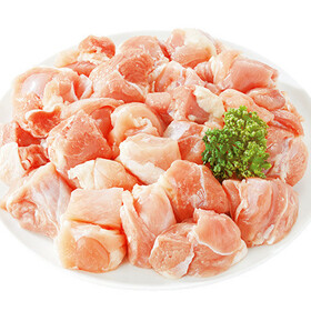 若鶏モモ角切肉（鍋料理・唐揚げ用）※解凍 68円(税抜)
