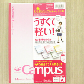 スマートキャンパスノート5色組（各種） 398円(税抜)