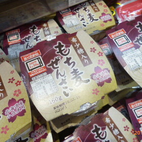 希少糖　もち麦入ぜんざい 158円(税抜)