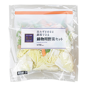鍋物用野菜セット 198円(税込)