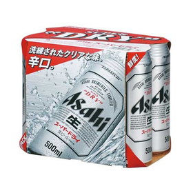 スーパードライ　500ml×6缶パック 1,387円(税抜)