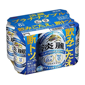 淡麗　プラチナダブル　350ml×6缶パック 697円(税抜)