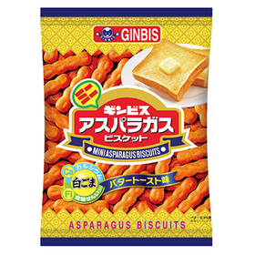 ギンビス　ミニアスパラガスこんがりバタートースト味 78円(税抜)