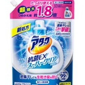 アタック抗菌EXスーパークリアジェル詰替用　超特大サイズ 338円(税抜)