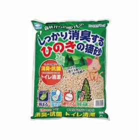 しっかり消臭するひのきの猫砂 398円(税抜)