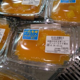 四国の牛乳を使ったマンゴーミルク寒天 198円(税抜)