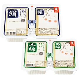 おかめ豆腐ツインパック・木綿　絹 78円(税抜)