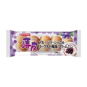 薄皮　ブルーベリージャム＆ヨーグルト風味クリームパン 108円(税込)