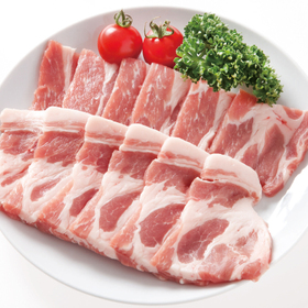 豚肉かたロース厚切り味付焼肉用（解凍） 128円(税抜)