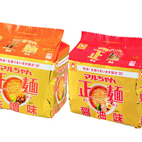 マルちゃん正麺・醤油味　味噌味 258円(税抜)