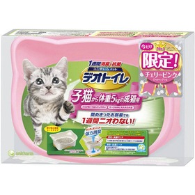 デオトイレ 子猫から体重5kgの成猫用 チェリーピンク 598円(税込)