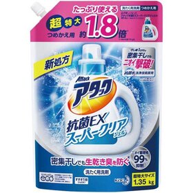 アタック抗菌EXスーパークリアジェル詰替用（1350ｇ） 358円(税抜)