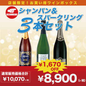 シャンパン＆スパークリング3本セット 8,900円(税抜)