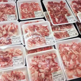 国産豚肉こま切れ 88円(税抜)