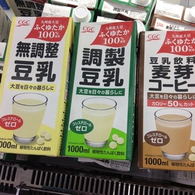 調整豆乳　無調整豆乳　豆乳飲料麦芽コーヒー　　よりどり２本 300円(税抜)
