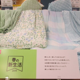 1年中使える寝具10点セット（ブルー・グリーン）シングル各種 9,180円(税抜)