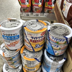 ライトツナフレーク、チキン缶 218円(税抜)