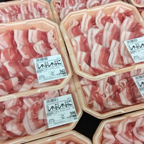 国産豚肉バラしゃぶしゃぶ用 138円(税抜)