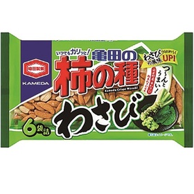 亀田の柿の種わさび6袋詰　182ｇ 500円(税抜)