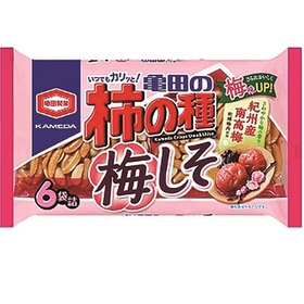 亀田の柿の種梅しそ6袋詰　182ｇ 500円(税抜)