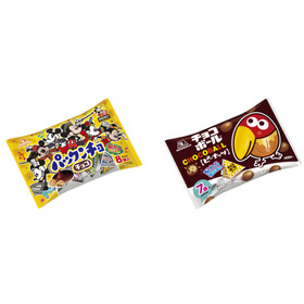パックンチョチョコプチパック（90g）チョコボールピーナッツプチパック（79g） 168円(税抜)