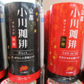 小川コーヒー　無糖ブラック/カフェオレ 148円(税抜)