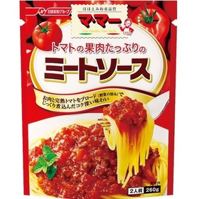 マ・マー　トマトの果肉たっぷりミートソース 108円(税抜)