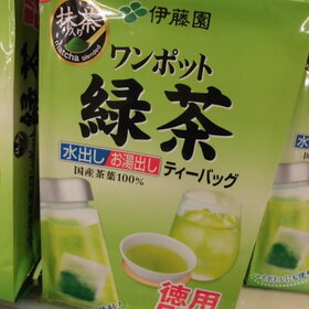 ワンポット　緑茶ティーバッグ 428円(税抜)