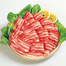 国産豚　バラ肉　うすぎり 155円(税抜)
