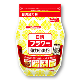 小麦粉フラワーチャック付 168円(税抜)