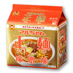 正麺 ５食 味噌味 298円(税抜)