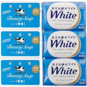 ●牛乳石鹸青箱バスサイズ●花王ホワイト石けんバスサイズ 158円(税抜)