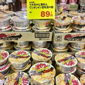 東洋水産マルちゃん激めんワンタンメン豆乳坦々麺 89円(税込)
