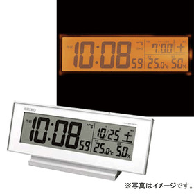 電波デジタル置き時計[SQ762W] 2,880円(税抜)