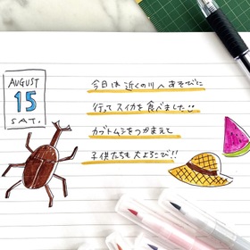 カラー筆ペン＆カラーボールペン 100円(税抜)