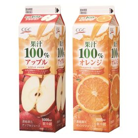 ●オレンジジュース１００％●アップルジュース１００％ 107円(税込)