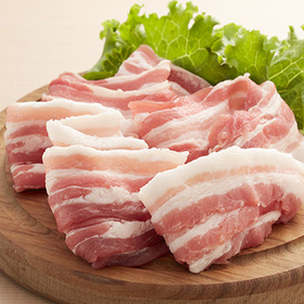 麦豚バラうす切り肉（500g以上のジャンボパック） 139円(税込)