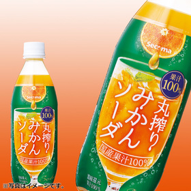 国産果汁100％丸搾りみかんソーダ 198円(税抜)