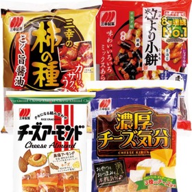 粒より小餅・三幸の柿の種 チーズ気分／チーズアーモンド 108円(税込)