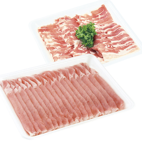 豚肉バラうす切り・豚肉ロースうす切り 150円(税込)