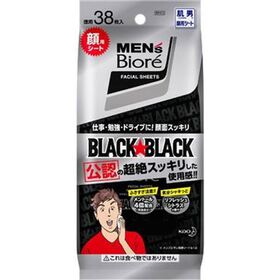 メンズビオレ 洗顔シート BLACK＆BLACK 327円(税込)