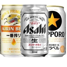 スーパードライ・黒ラベル・一番搾り　350ｍｌ×6缶 1,078円(税込)