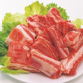豚肉かたばらスペアリブ焼肉・煮込み用 138円(税込)