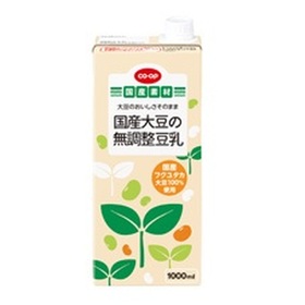 国産大豆の無調整豆乳 214円(税込)