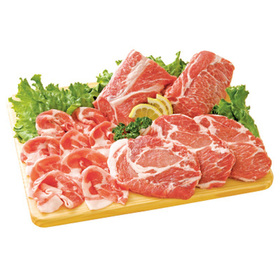 国産豚肉（肩ロース） ブロック・切り落し 213円(税込)