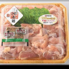 三河赤鶏焼肉・鉄板焼き用（もも肉）スパイス付 645円(税込)