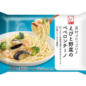 えびと野菜のペペロンチーノ 214円(税込)