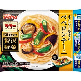 マ・マ　THE　PASTA贅沢野菜　ペペロンチーニ 214円(税込)